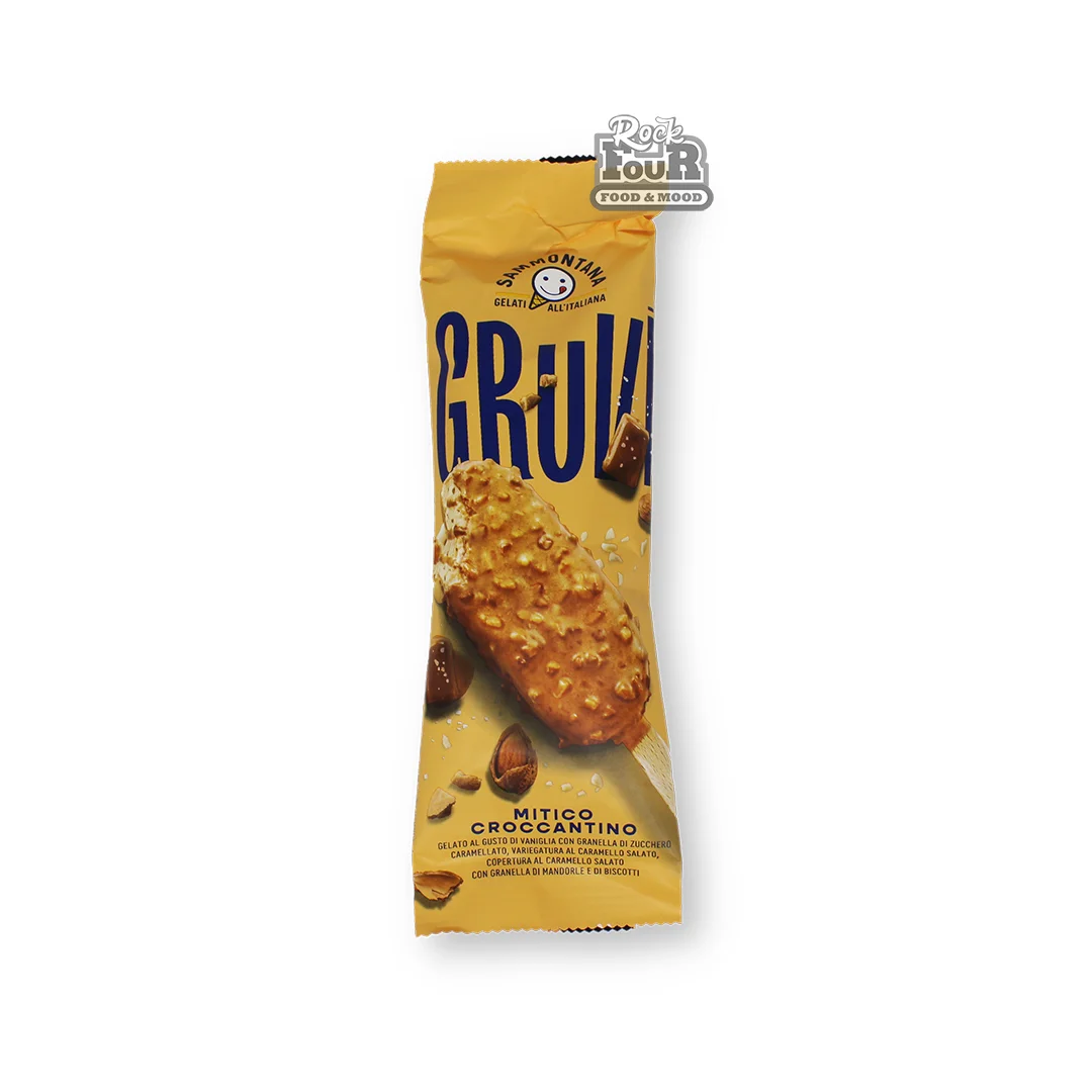 Ice cream "Sammontana Gruvi" vanilla, salted caramel, almonds and cookie pieces 60g